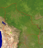 Bolivia Satellite + Borders 2150x2400